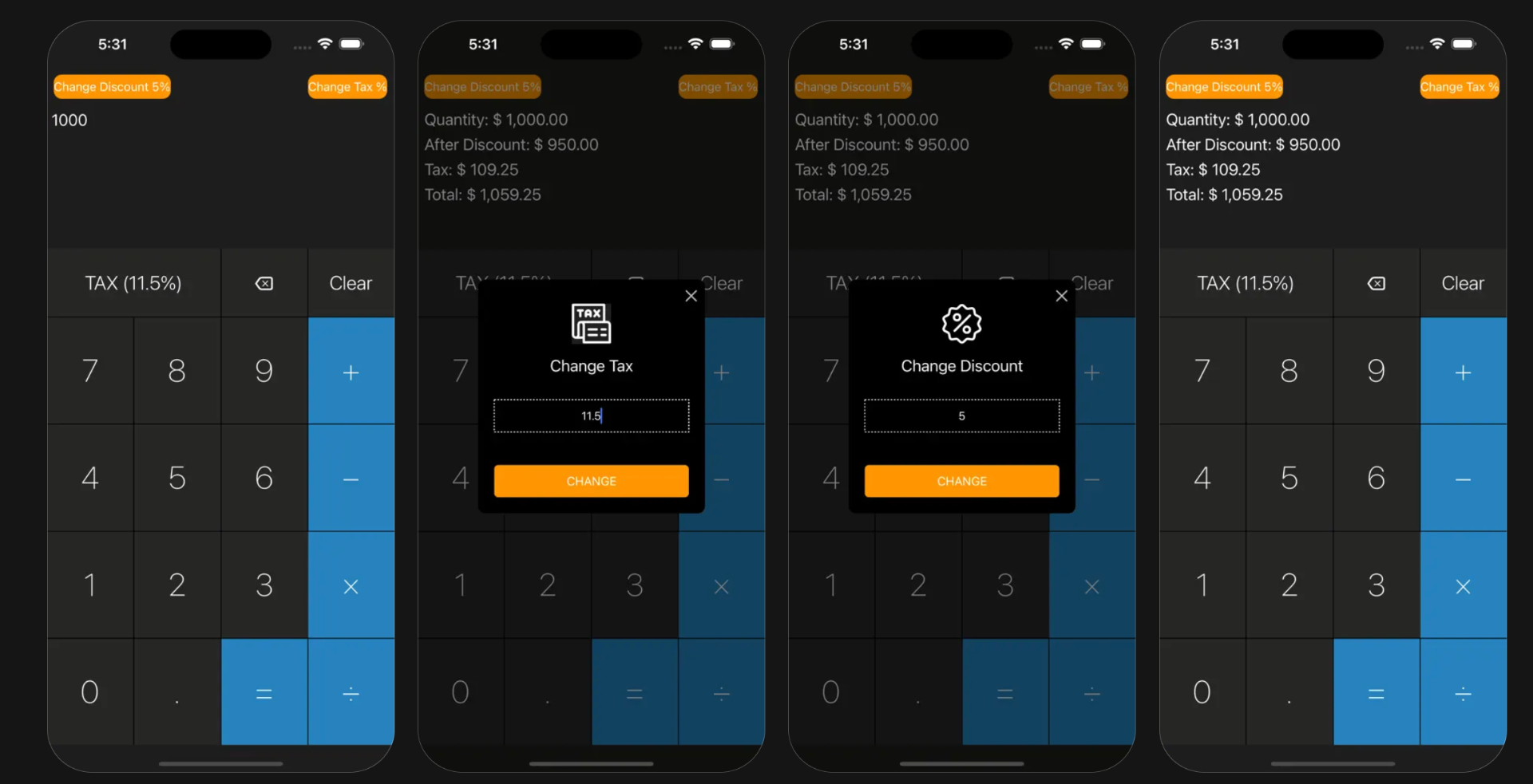 Taxealo screenshot